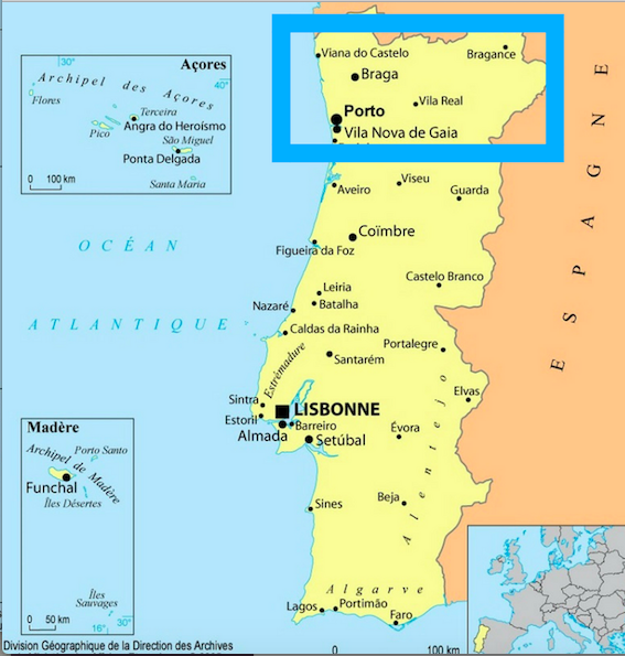 Arriba 35+ imagen carte nord portugal - fr.thptnganamst.edu.vn
