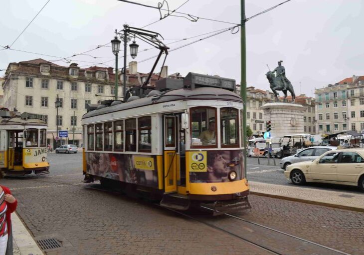The Lisbon traditional tram